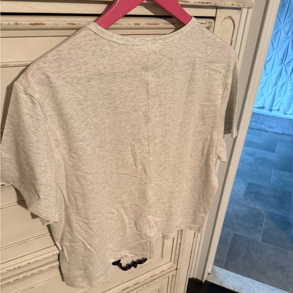 NWT Athleta Heathered Light Gray Essential Tee - Picture 3 of 3